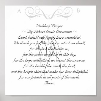 Wedding Prayer Keepsake Print | Zazzle