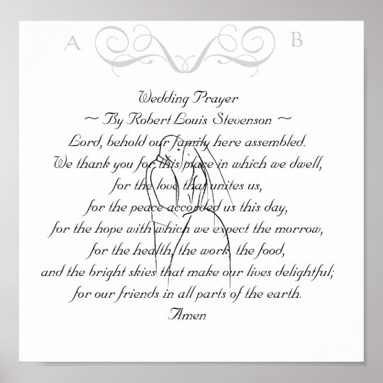 Wedding Prayer Keepsake Print | Zazzle.com