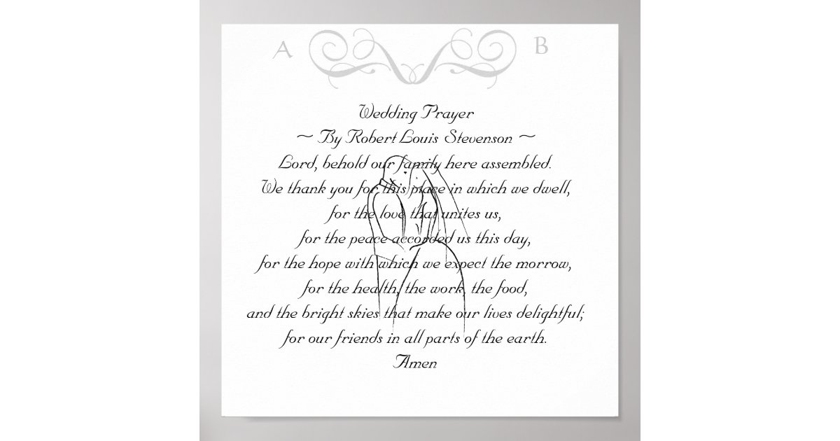 Wedding Prayer Keepsake Print | Zazzle.com