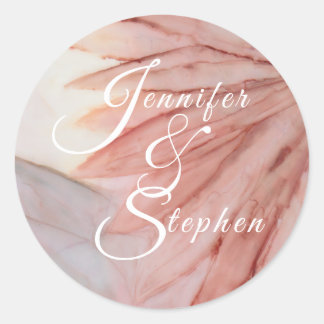 Wedding Pretty in Pink Classic Round Sticker