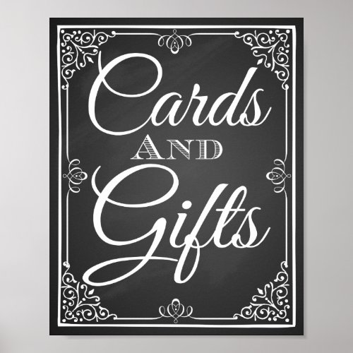 Wedding print Card and Gift table sign