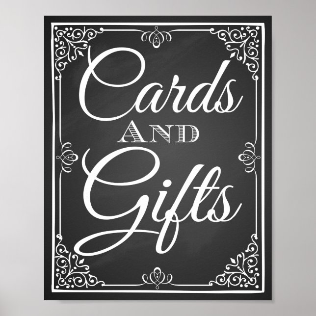 Wedding print "Card and Gift table sign (Front)