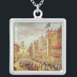 Wedding Procession of Edward, Prince of Wales Silver Plated Necklace<br><div class="desc">Wedding Procession of Edward, Prince of Wales and Princess Alexandra Driving through the City at Temple Bar, 7th March 1863, illustration from 'Memorial of the Marriage of Albert Edward, Prince of Wales' by Russell | by Robert Dudley | Art Location: Private Collection | English Artist | Image Collection Number: XZL151510...</div>