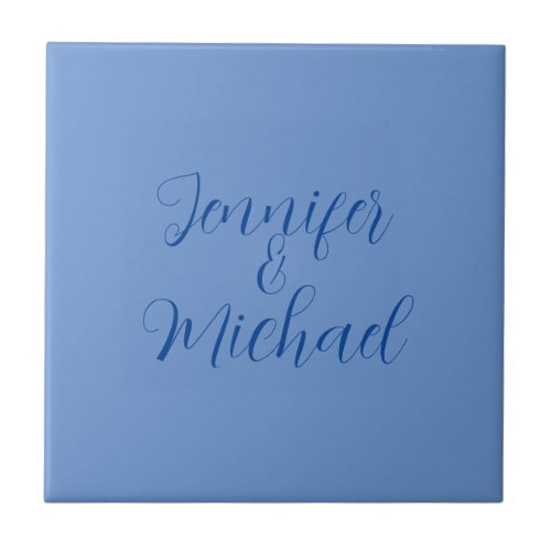 Wedding Professional Classical Blue Calligraphy Ceramic Tile