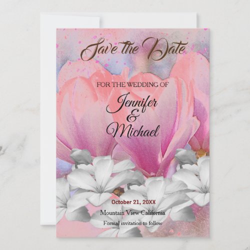 Wedding Professional Classical Floral Save The Date