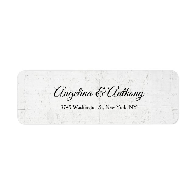 Wedding Professional Creative Script Wall Bricks Label (Front)