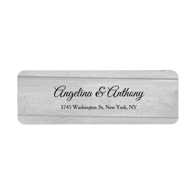 Wedding Professional Creative Script Wood Elegant Label (Front)