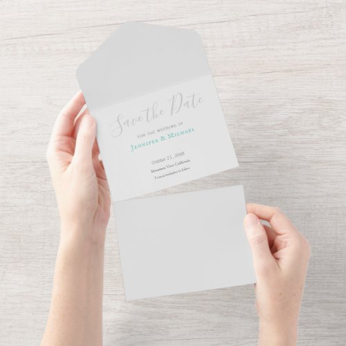 Wedding Professional Design Modern Save the Date All In One Invitation
