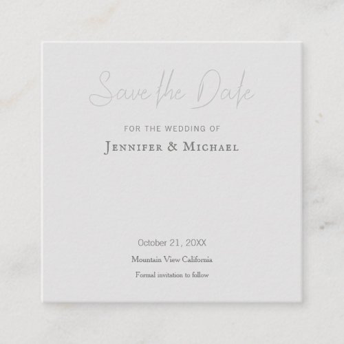 Wedding Professional Design Modern Save the Date Enclosure Card