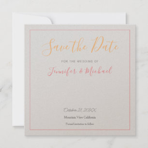 Wedding Professional Design Modern Save the Date Invitation