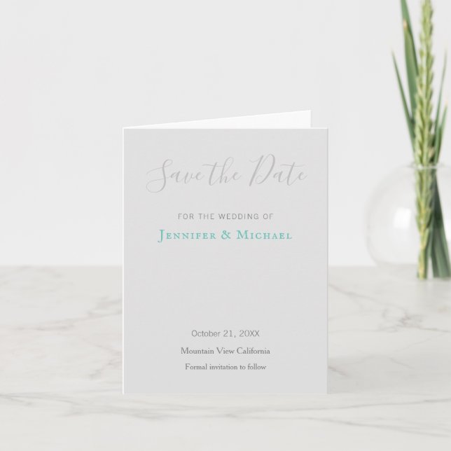 Wedding Professional Design Modern Save the Date Invitation (Front)