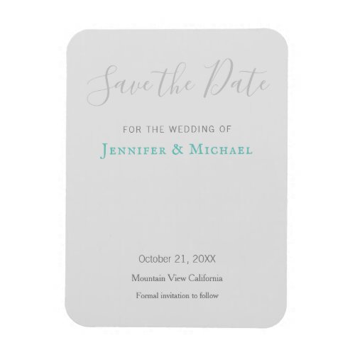 Wedding Professional Design Modern Save the Date Magnet