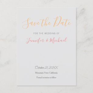 Wedding Professional Design Modern Save the Date Postcard