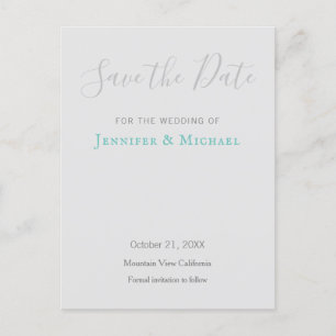 Wedding Professional Design Modern Save the Date Postcard