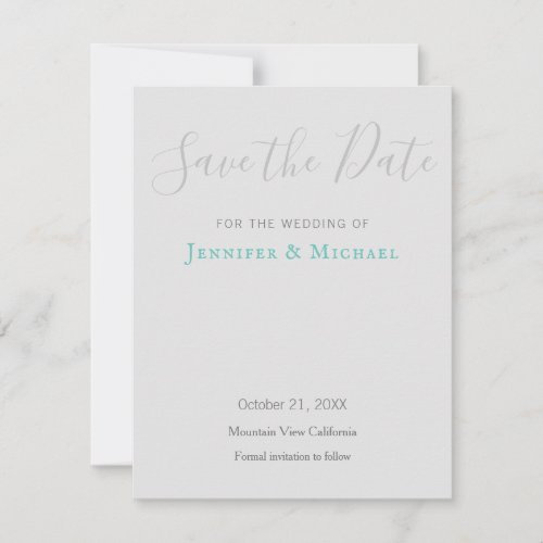 Wedding Professional Design Modern Save the Date RSVP Card