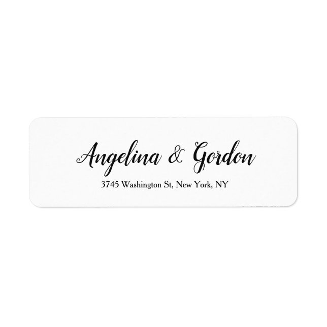 Wedding Professional Elegant Handwriting Classical Label (Front)