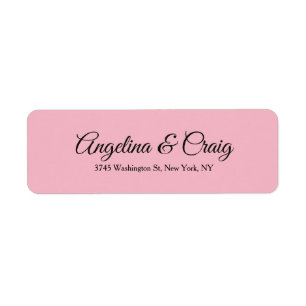 Wedding Professional Elegant Modern Pink Plain Label