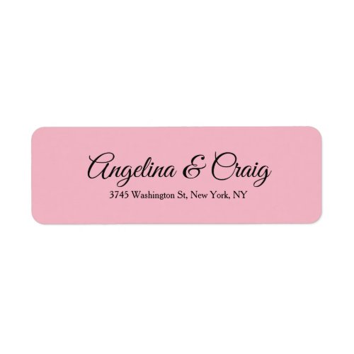 Wedding Professional Elegant Modern Pink Plain Label