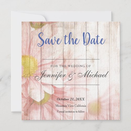 Wedding Professional Floral Laid Classical Save The Date