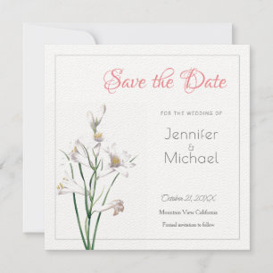 Wedding Professional Flower Design Save the Date Invitation