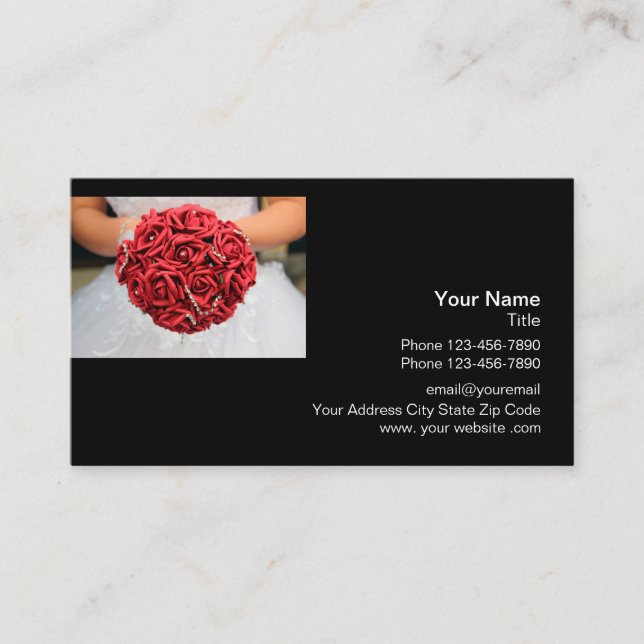 Wedding Professional Logo Business Card (Front)