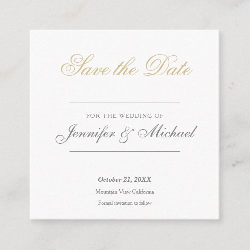 Wedding Professional Minimalist Enclosure Card