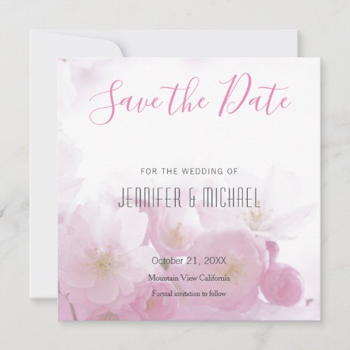 Wedding Professional Minimalist Floral Modern Save The Date