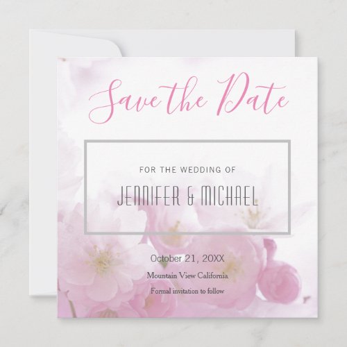 Wedding Professional Minimalist Floral Modern Save The Date