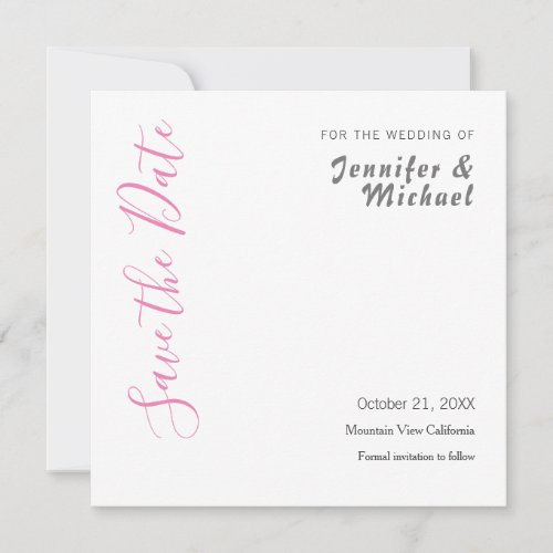 Wedding Professional Minimalist Modern Save The Date