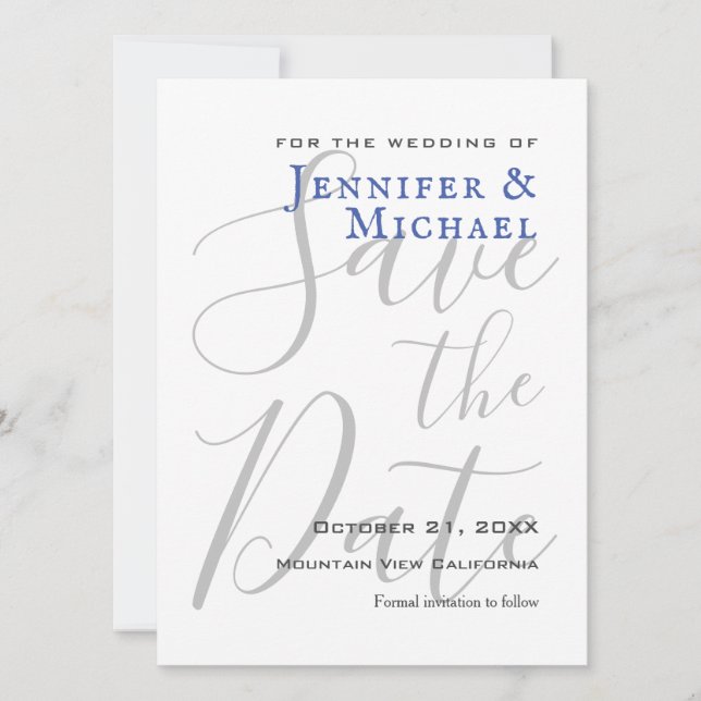 Wedding Professional Minimalist Modern Save The Date (Front)