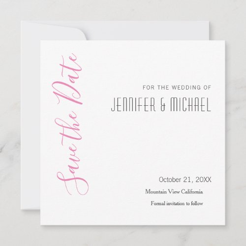 Wedding Professional Minimalist Modern Save The Date