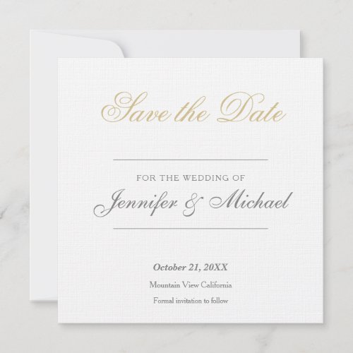 Wedding Professional Minimalist Save The Date