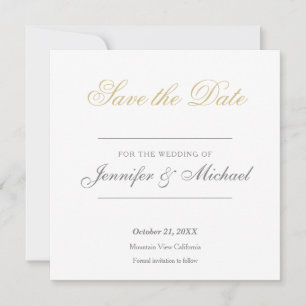 Wedding Professional Minimalist Save The Date