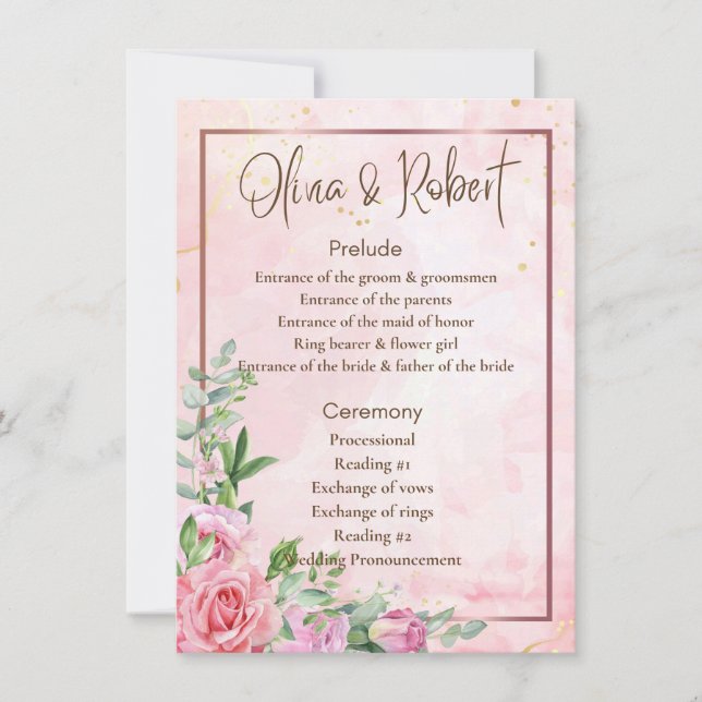 Wedding Program (Front)