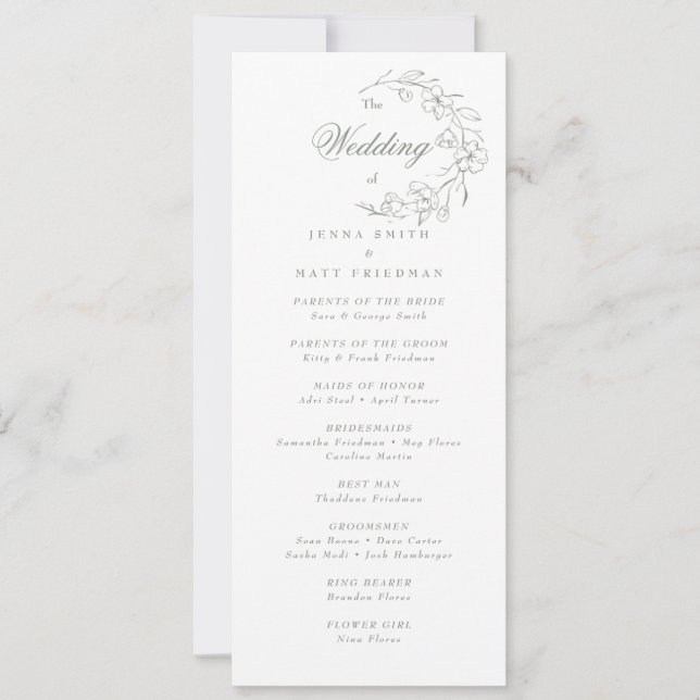 Wedding Program (Front)