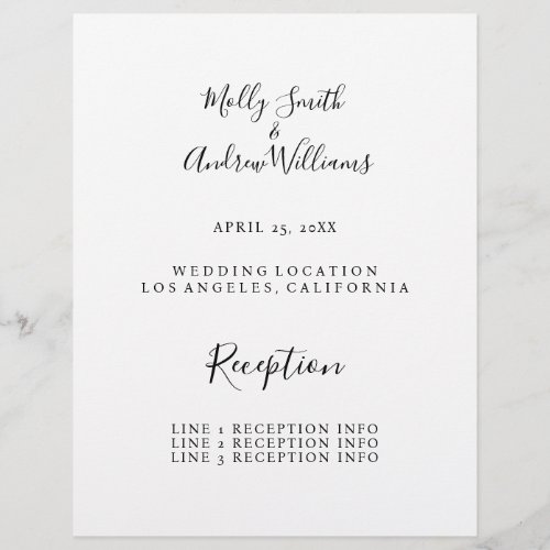 wedding PROGRAM