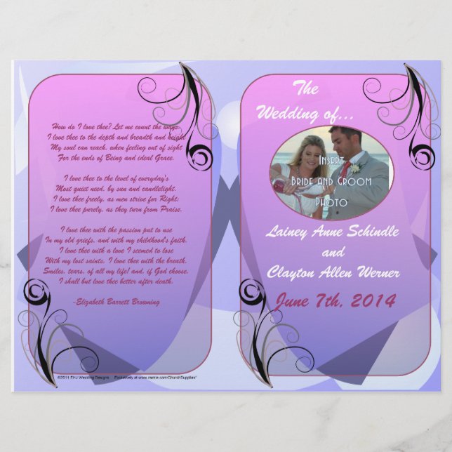 Wedding Program (Bifold Design) (Front)