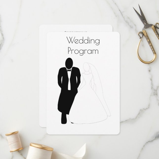 Wedding Program Bride Groom (Front/Back In Situ)