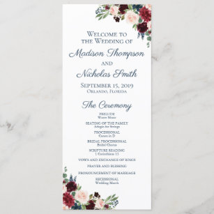 Wedding Programs Zazzle