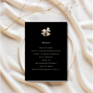 Wedding Program Elegant Black And Gold