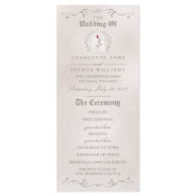 WEDDING PROGRAM | Elegant Red Rose of Beauty