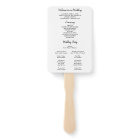 Wedding Program Fans with Photo