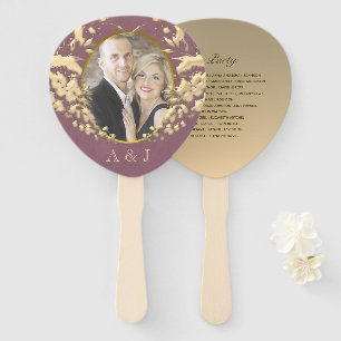 Wedding Program Fans with Photo