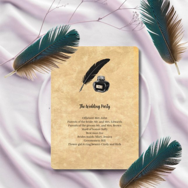 Wedding Program Gothic Quill  (Creator Uploaded)