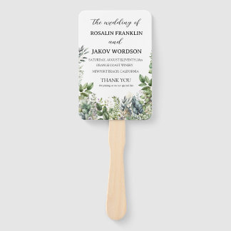 Wedding Program Hand Fan
