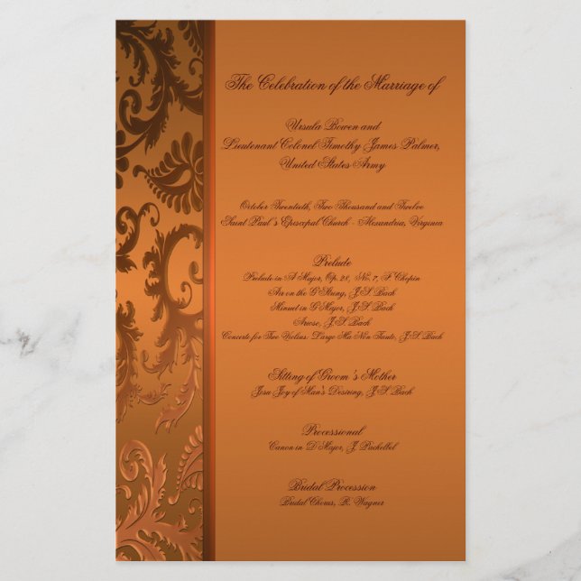 Wedding Program Insert (Side 2 & 3) (Front)