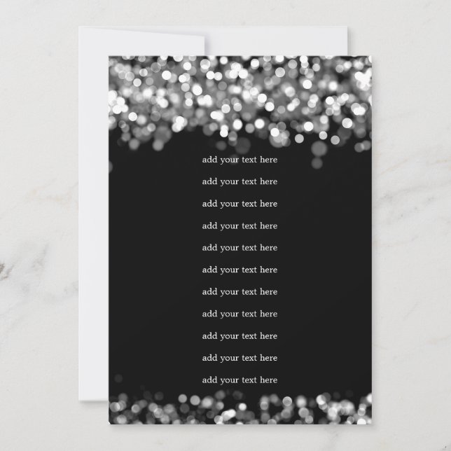 Wedding Program Insert Silver Lights (Front)