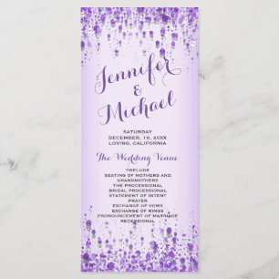 Wedding Program Lavender Confetti