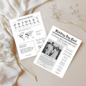Wedding Program Newspaper Timeline Flyer | Zazzle