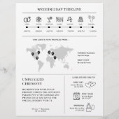 Wedding Program Newspaper Timeline Flyer | Zazzle